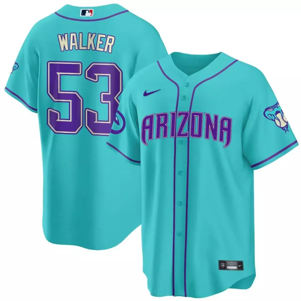 Christian Walker 53 Jersey Teal City Connect Arizona Diamondbacks Snake Alternate
