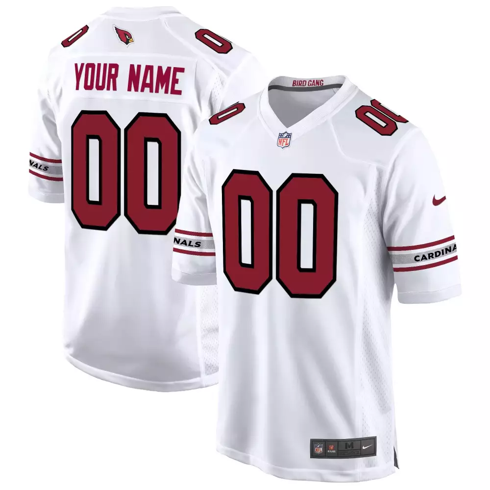 Custom Arizona Cardinals Jersey White Alternate Maroon Black Gray Game All Stitched