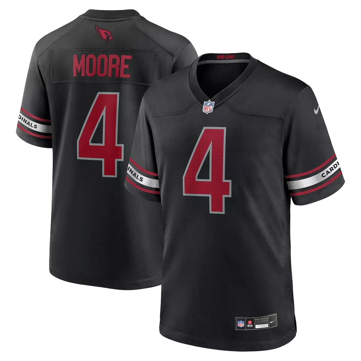 Rondale Moore 4 Arizona Cardinals Jersey Black Men Player Red White Game