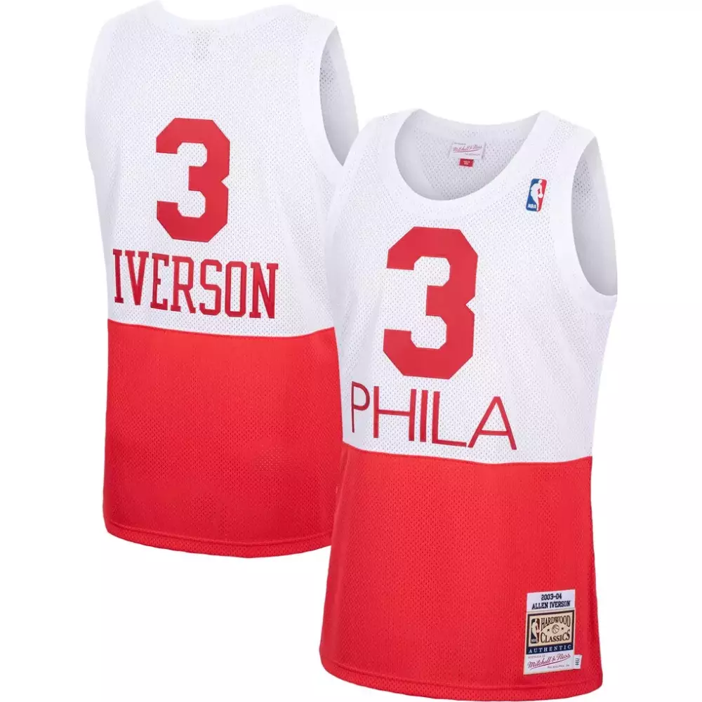 Allen Iverson 3 Jersey White 2003-04 Philadelphia 76ers Hardwood Classics 2003 Men