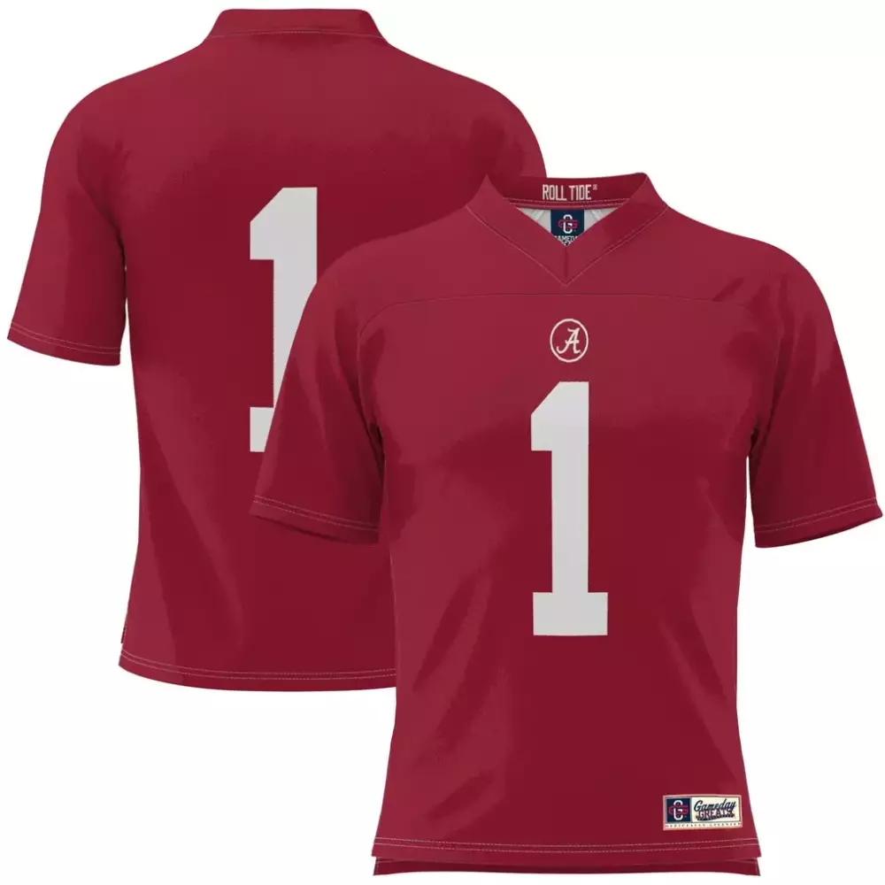 Alabama Crimson Tide 1 Jersey Men White Gameday
