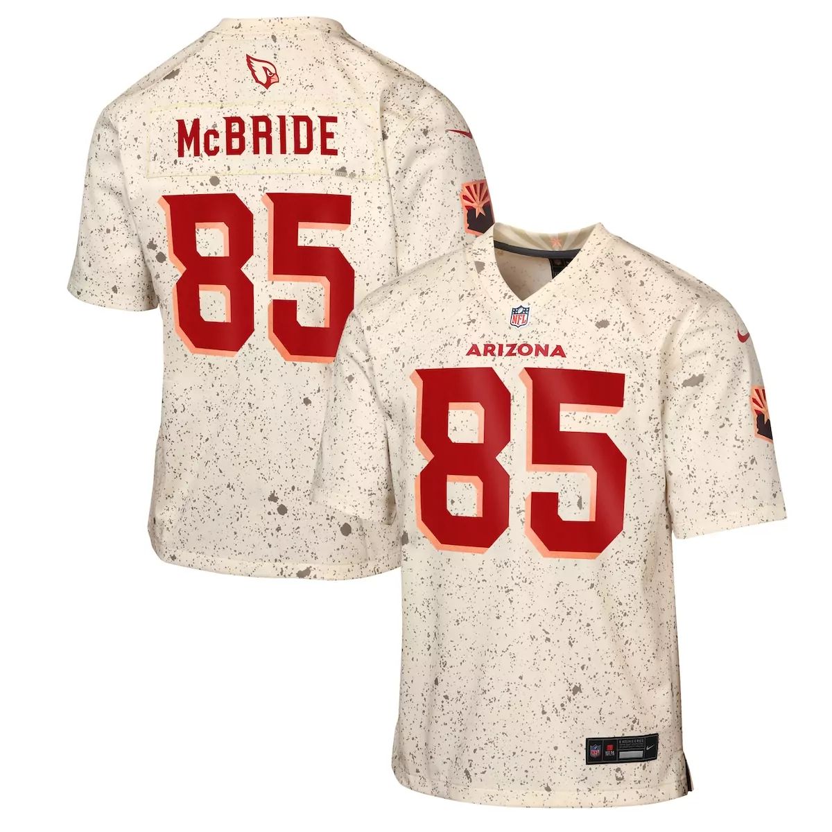 Trey Mcbride 85 Arizona Cardinals Jersey Cream Men Game Alternate Custom Design Red