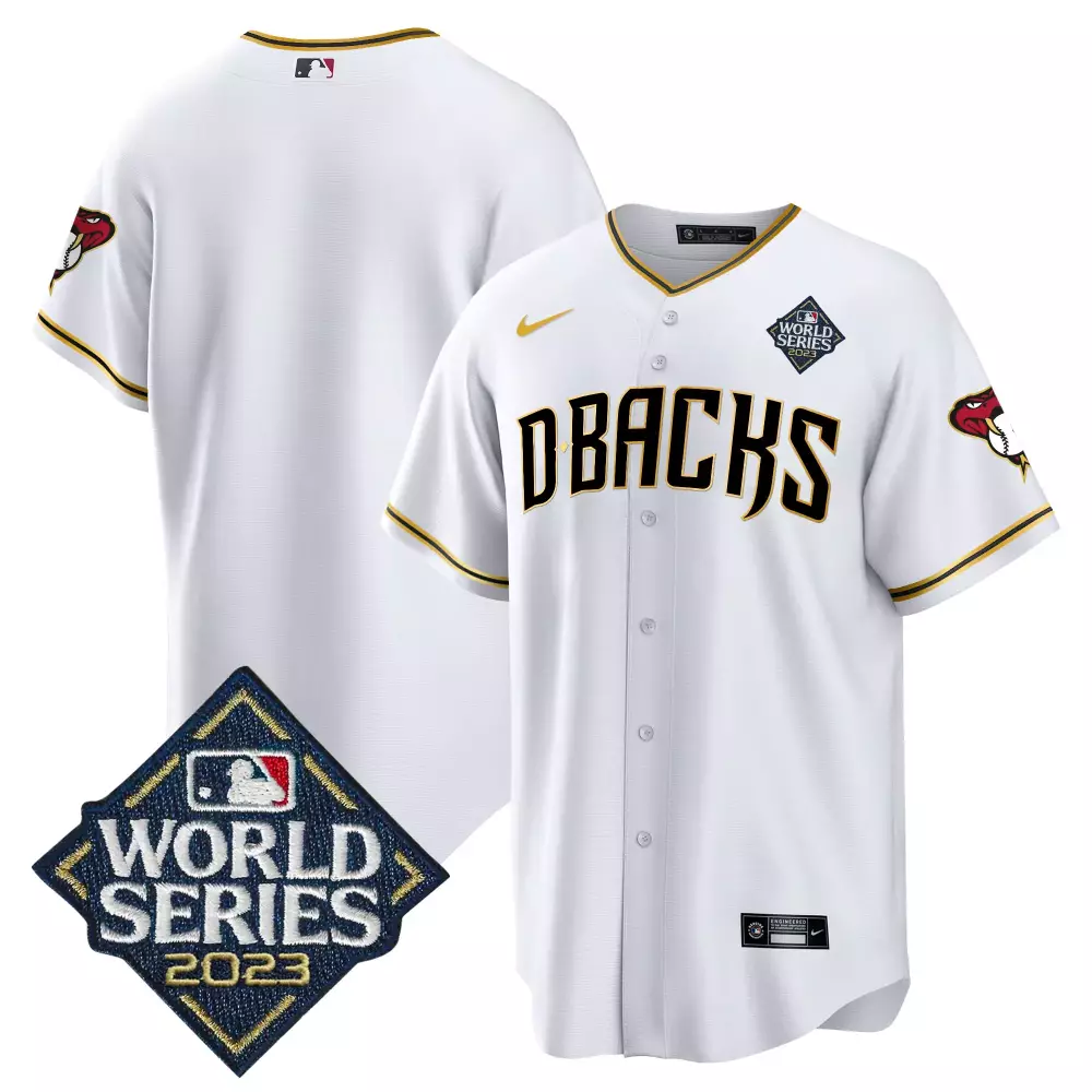 Custom Arizona Diamondbacks Jersey White World Series 2023 Men Authentic Alternate