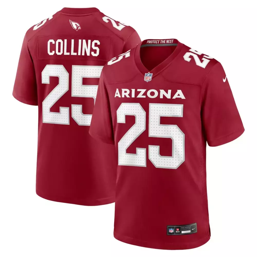 Zaven Collins 25 Jersey Cardinal Red Arizona Cardinals Men Game White Home