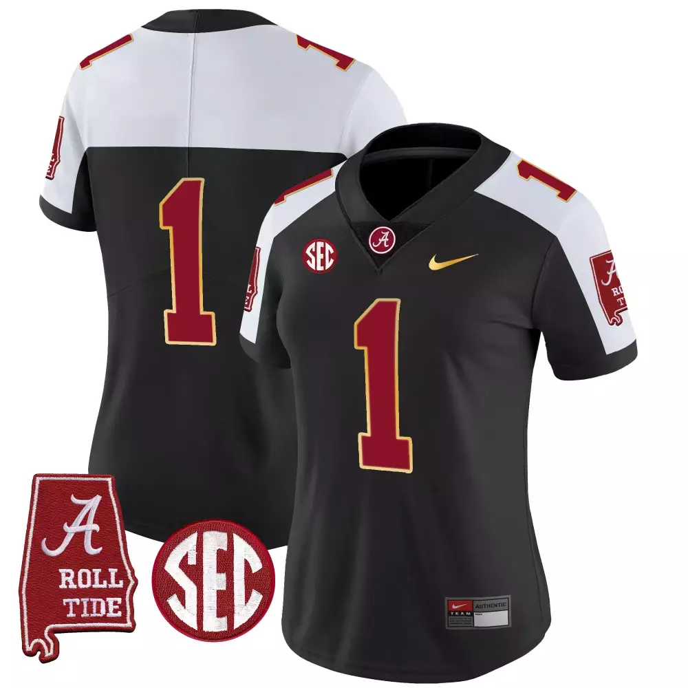 Not Specified 1 Jersey Black Alabama Crimson Tide 'a' Roll 2023 Women White Alternate