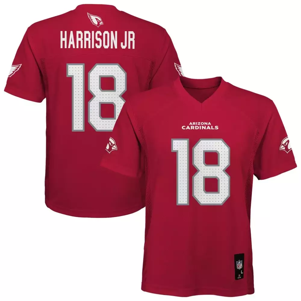 Marvin Harrison 18 Jersey Red Arizona Cardinals Men Player White Gray Replica