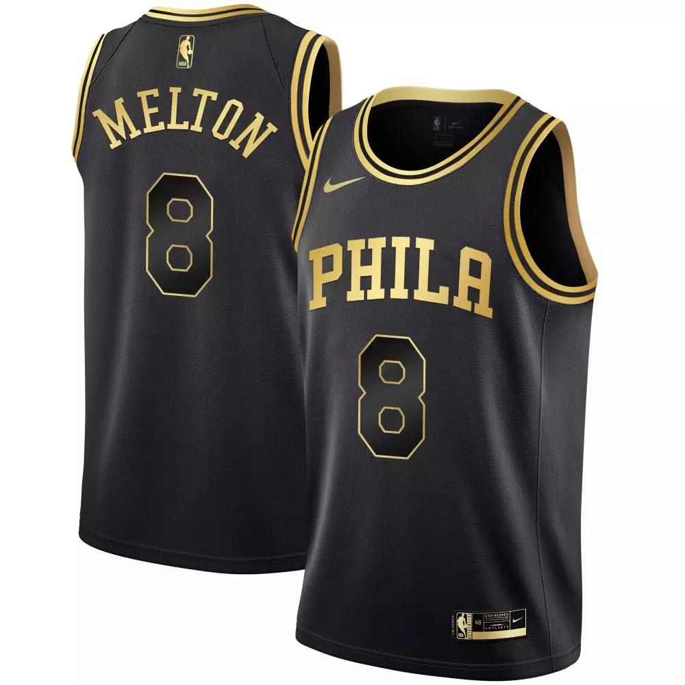De'anthony Melton 8 Jersey Black Philadelphia 76ERS Men Swingman Gold Limited All