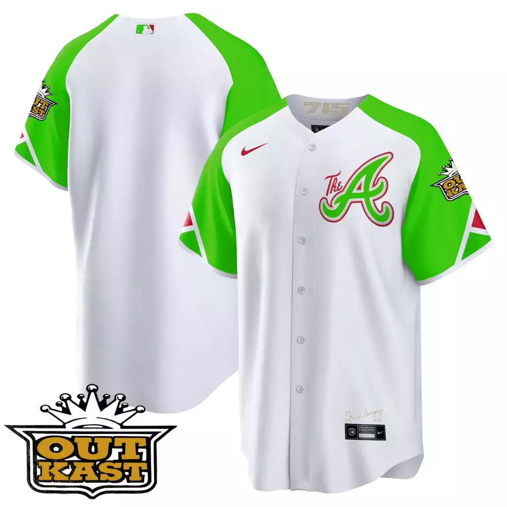 Ronald Acuna Jr. 13 Jersey White Outkast Atlanta Braves Authentic Collection 2024