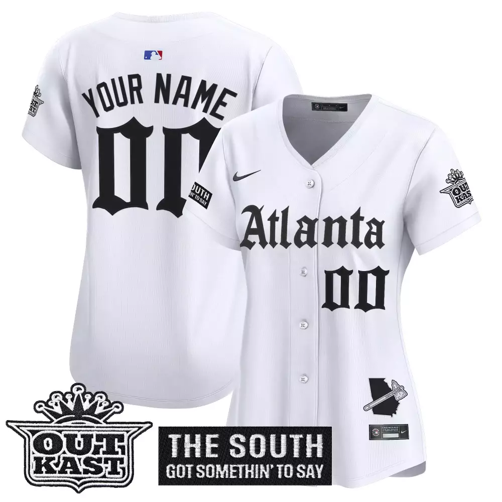 Custom Atlanta Jersey White Outkast Men Black