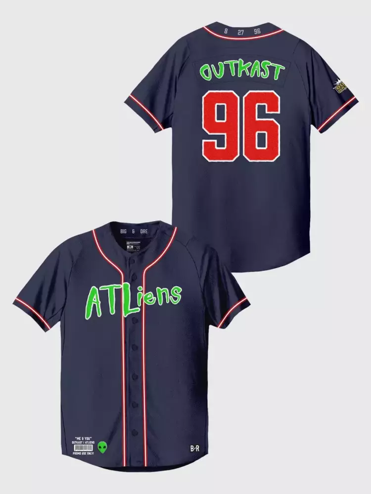 Outkast Atliens 96 Jersey Navy Blue X Alien Red Green White All Stitched Vapor
