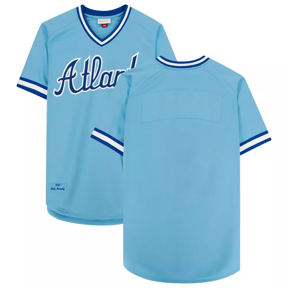 Dale Murphy 3 Atlanta Braves Jersey Light Blue Men Navy White Throwback All Stitched