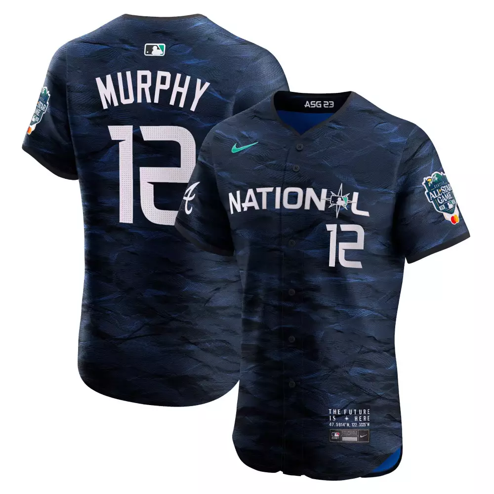Sean Murphy 12 National League Jersey Navy Asg 23 All-star Game 2023 Men Custom Design