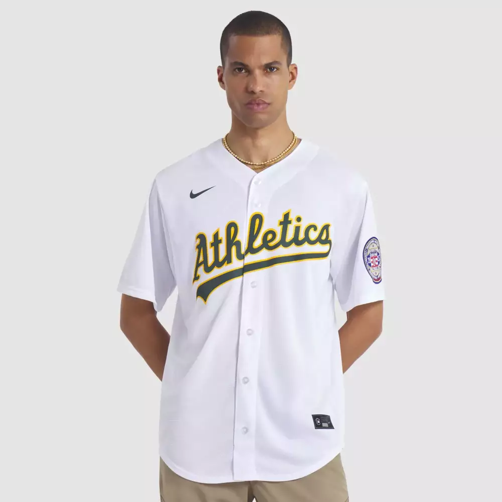 Oakland Athletics Jersey White Men Green Yellow Dark All Stitched Vapor Custom