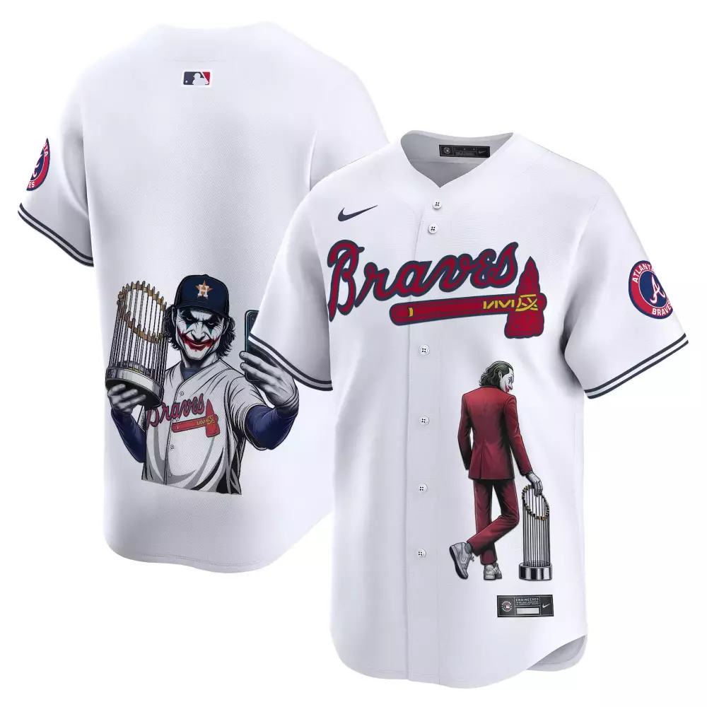 Joker 1 Atlanta Braves Jersey White Men Custom Design Red Blue Navy Unisex Vapor