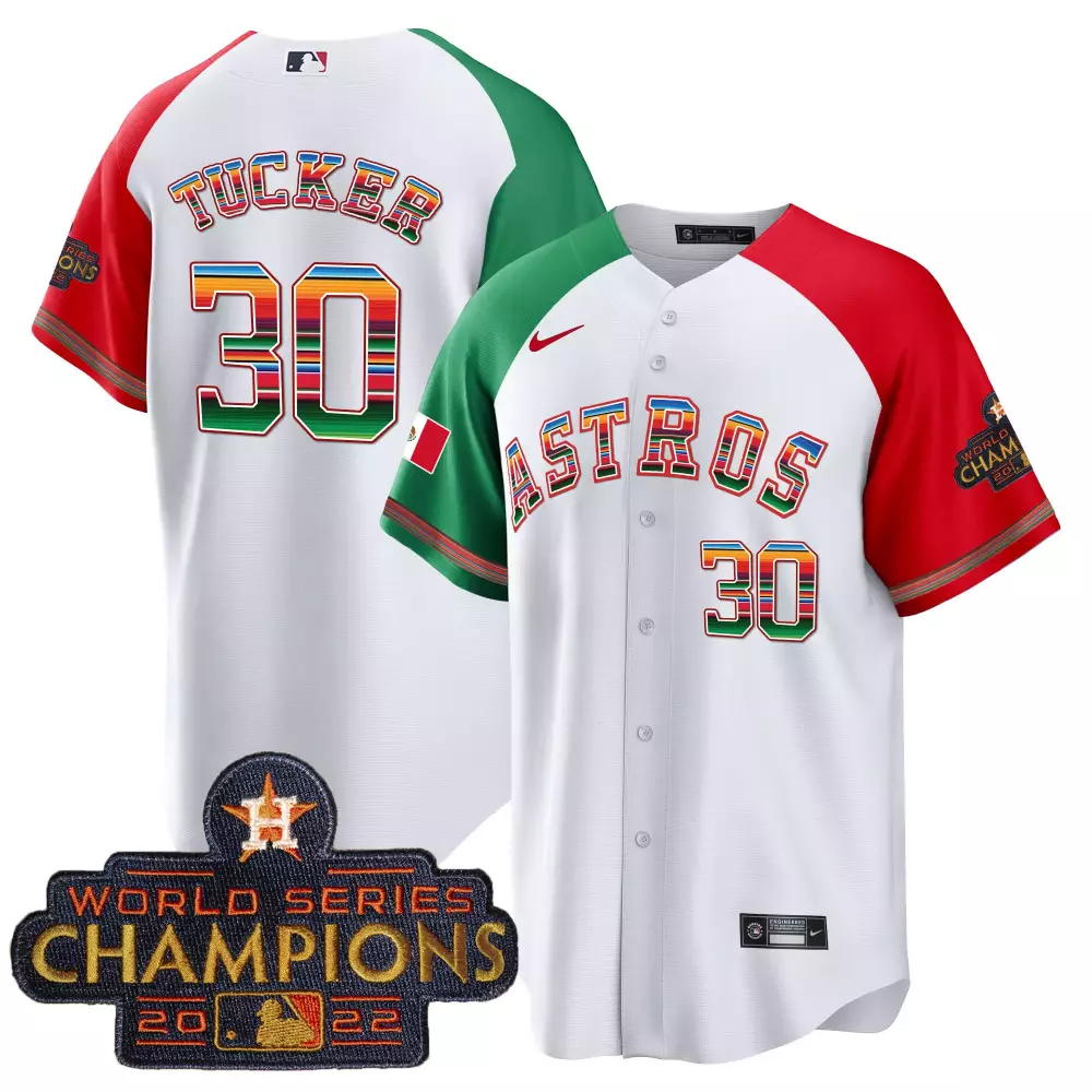 Los Hispanic 30 Astros Jersey White World Series Champions 2022 Men Split Design