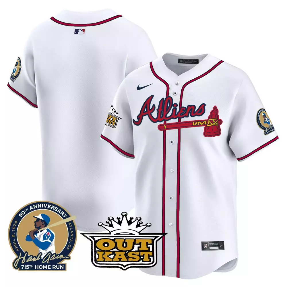 Anderson 10 Atlanta Braves Jersey White Outkast Men Red Navy Vapor Premier Limited