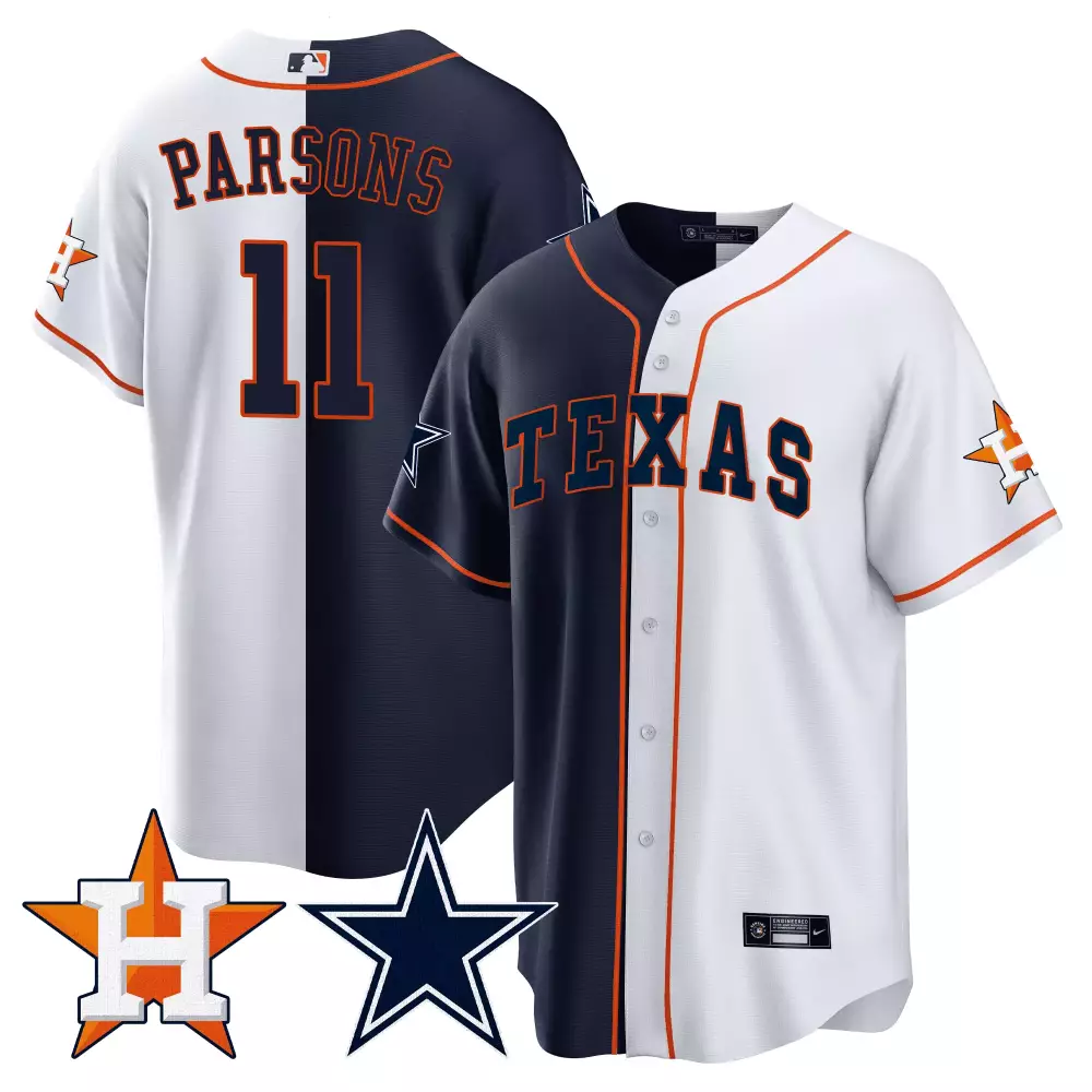 Micah Parsons 11 Cowboys Jersey Navy City Connect 2023 Men Split Design White Orange