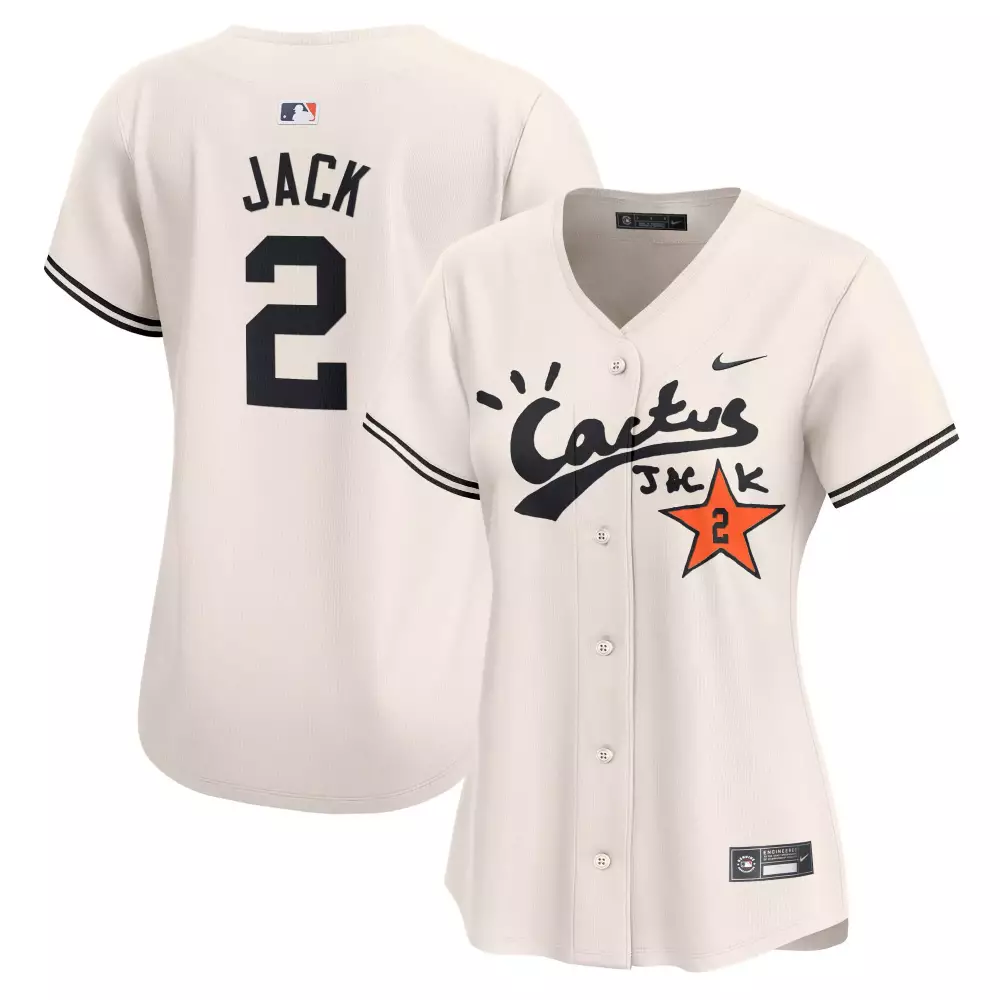 Travis Jack 2 Houston Astros Jersey Cream Cactus Men Black Orange Stitched Limited
