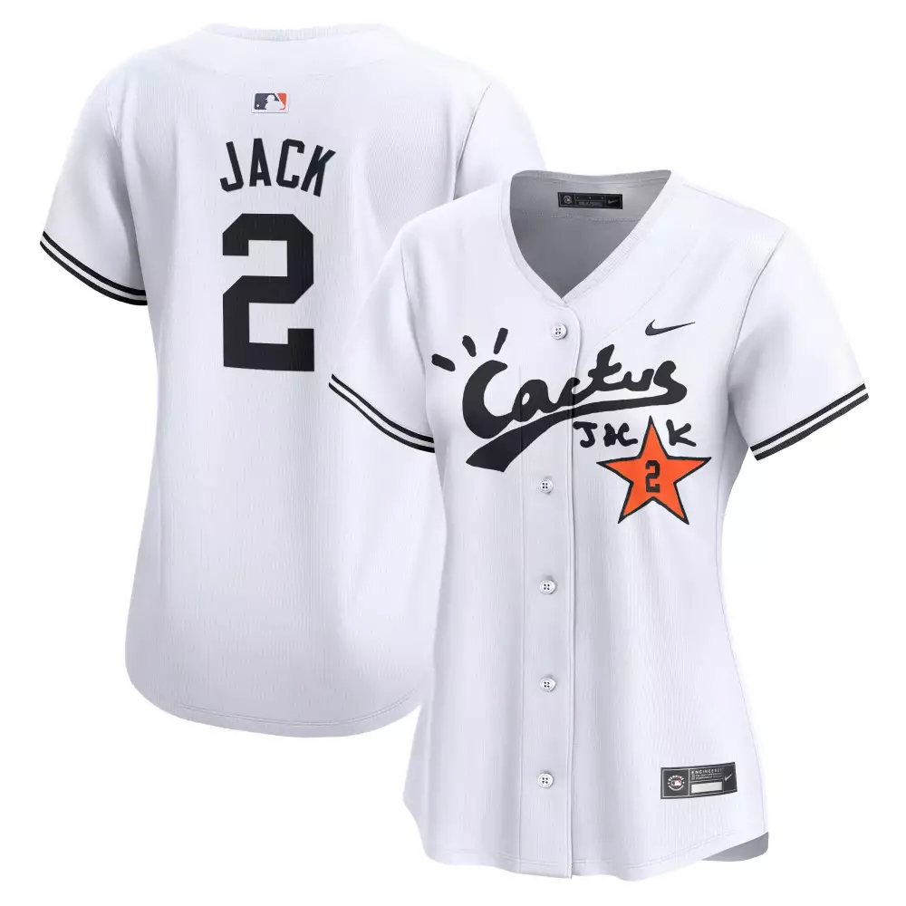 Justin Jack 2 Houston Astros Jersey White Cactus Men Black Stitched Limited