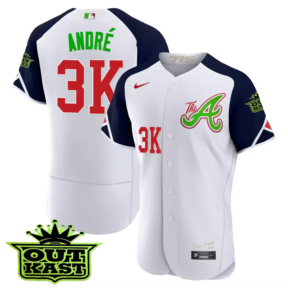 Andre Atlanta Braves Jersey White Outkast All-star Game 2024 Men Navy Blue Red Green