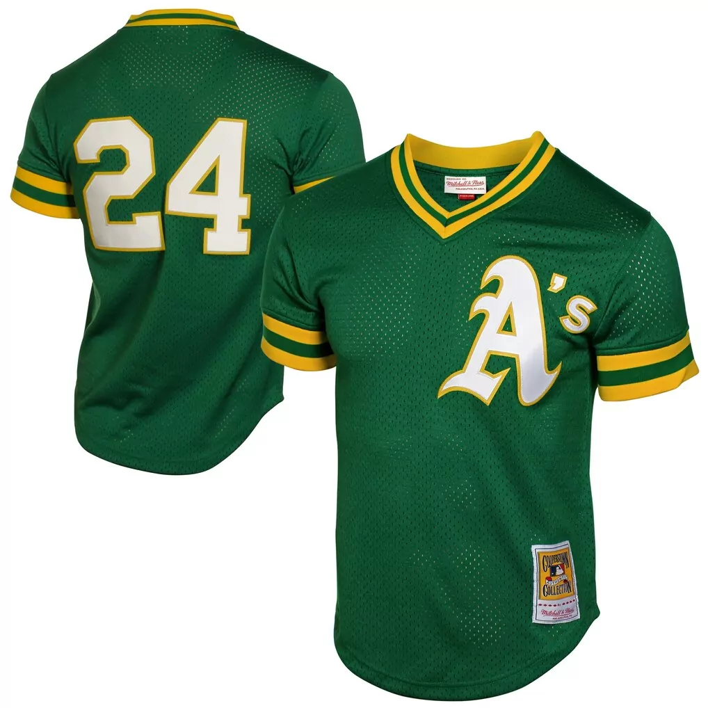 Bryan Reynolds 24 Athletics Jersey Green Mitchell Ness Hardwood Classic Men Yellow