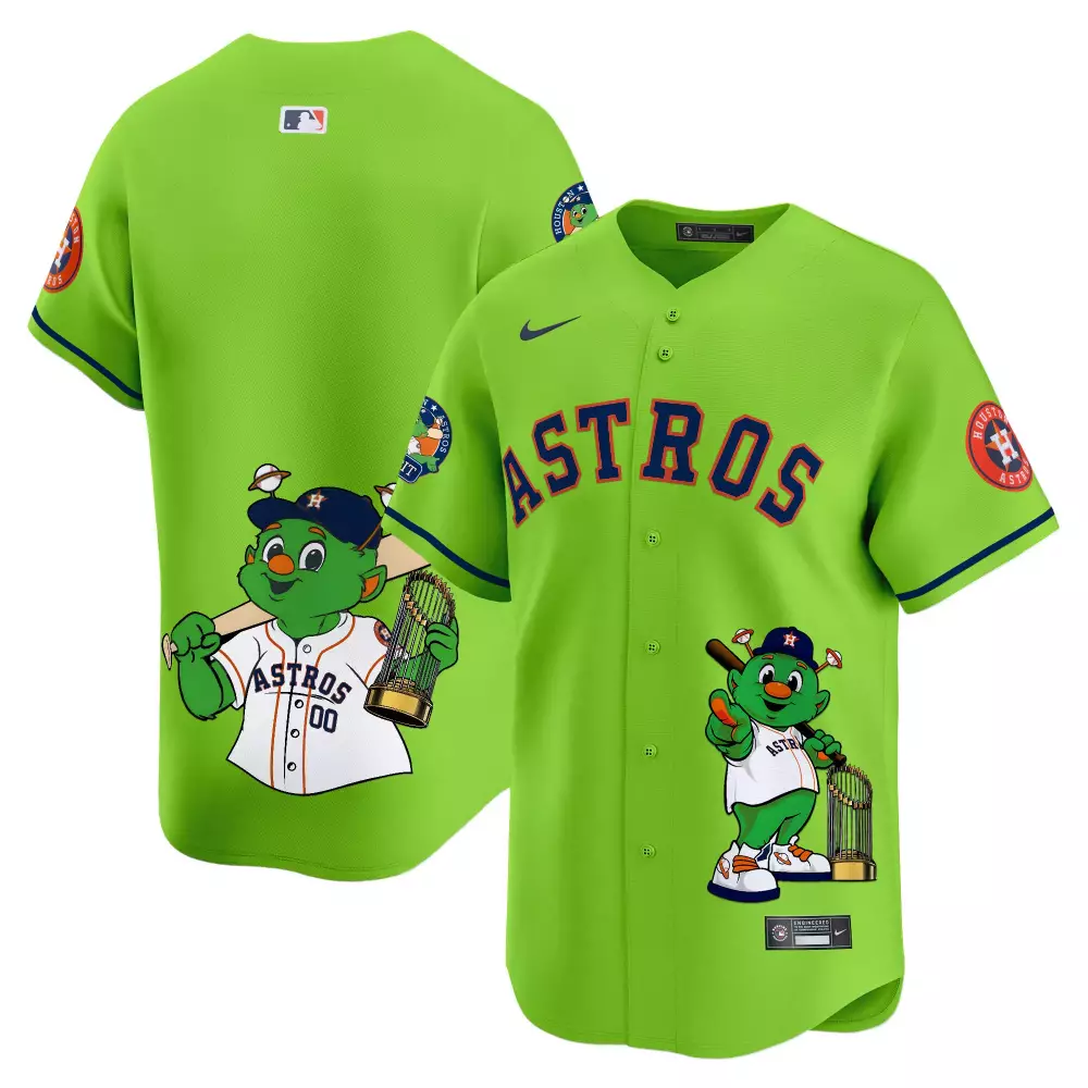 Kyle Tucker Houston Astros Jersey Lime Green Orbit's Grassy Knoll Navy Blue White