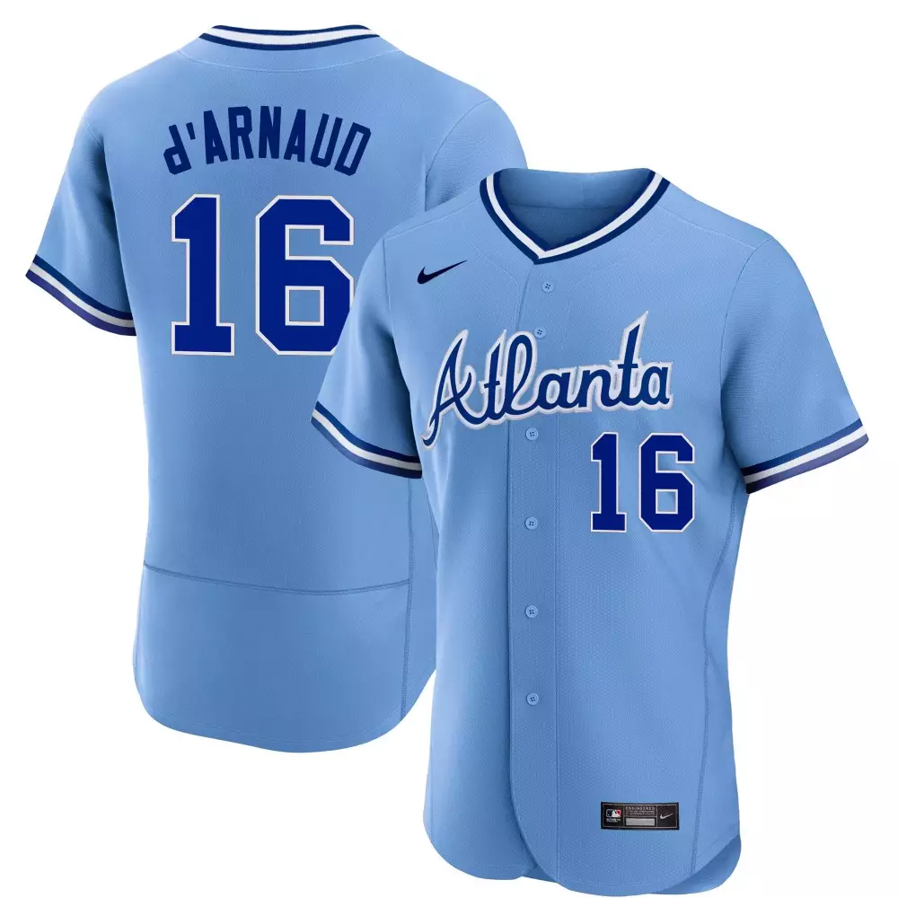 Travis Darnaud 16 Atlanta Jersey Blue Men White Royal Throwback Flex Base All Stitched