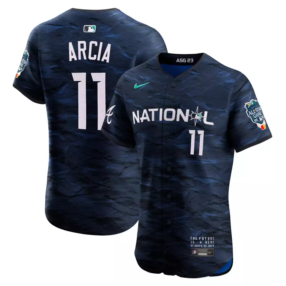 American League 11 National Jersey Navy MLB All-star Game Asg 23 Men White Flex Base