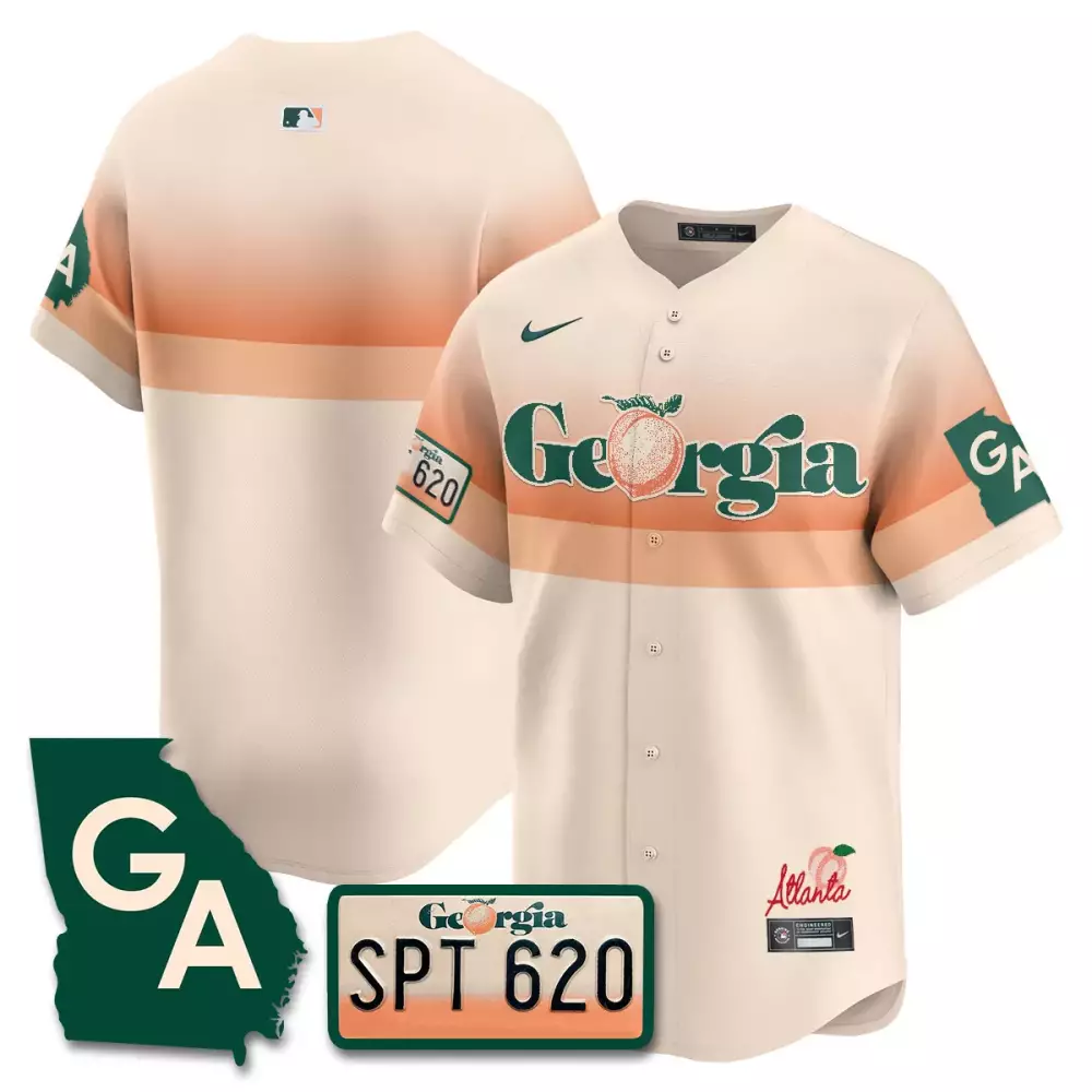 Custom Atlanta Jersey Cream City Connect Split Design Peach Green Vapor Premier Limited