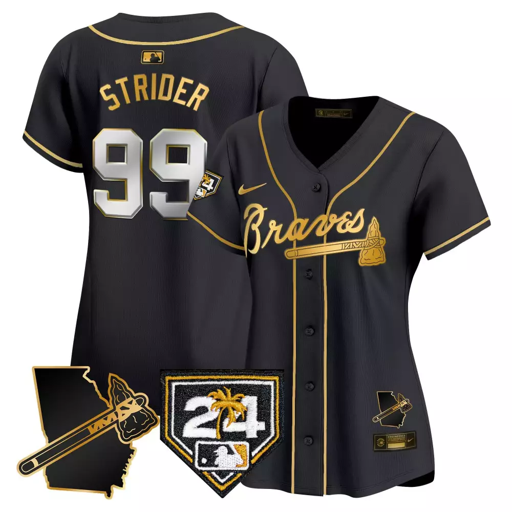 Spencer Strider 99 Atlanta Braves Jersey Black City Connect Georgia Outline Tomahawk 2023