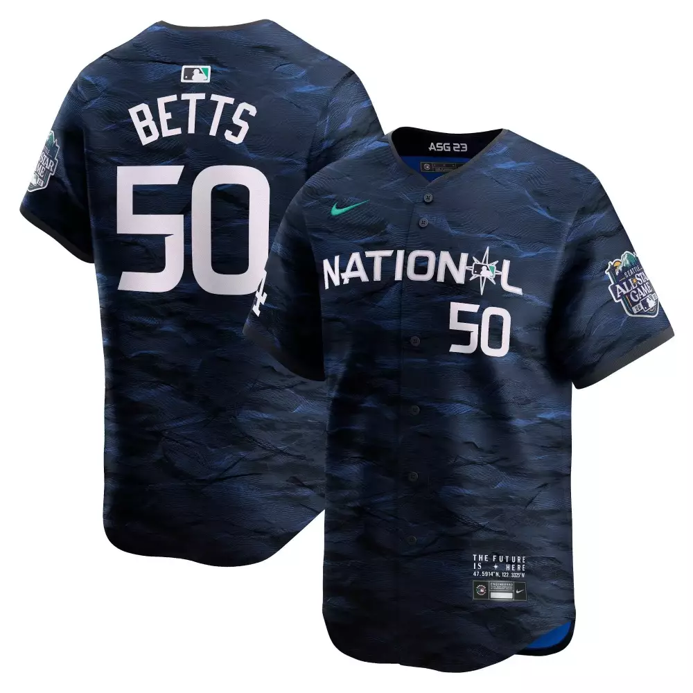 Mookie Betts 50 National League Jersey Navy 2023 MLB All-star Game Asg 23 Men Custom Design