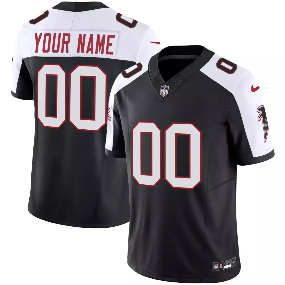 Custom Atlanta Falcons Jersey Black Men White Red Alternate Vapor Limited All Stitched