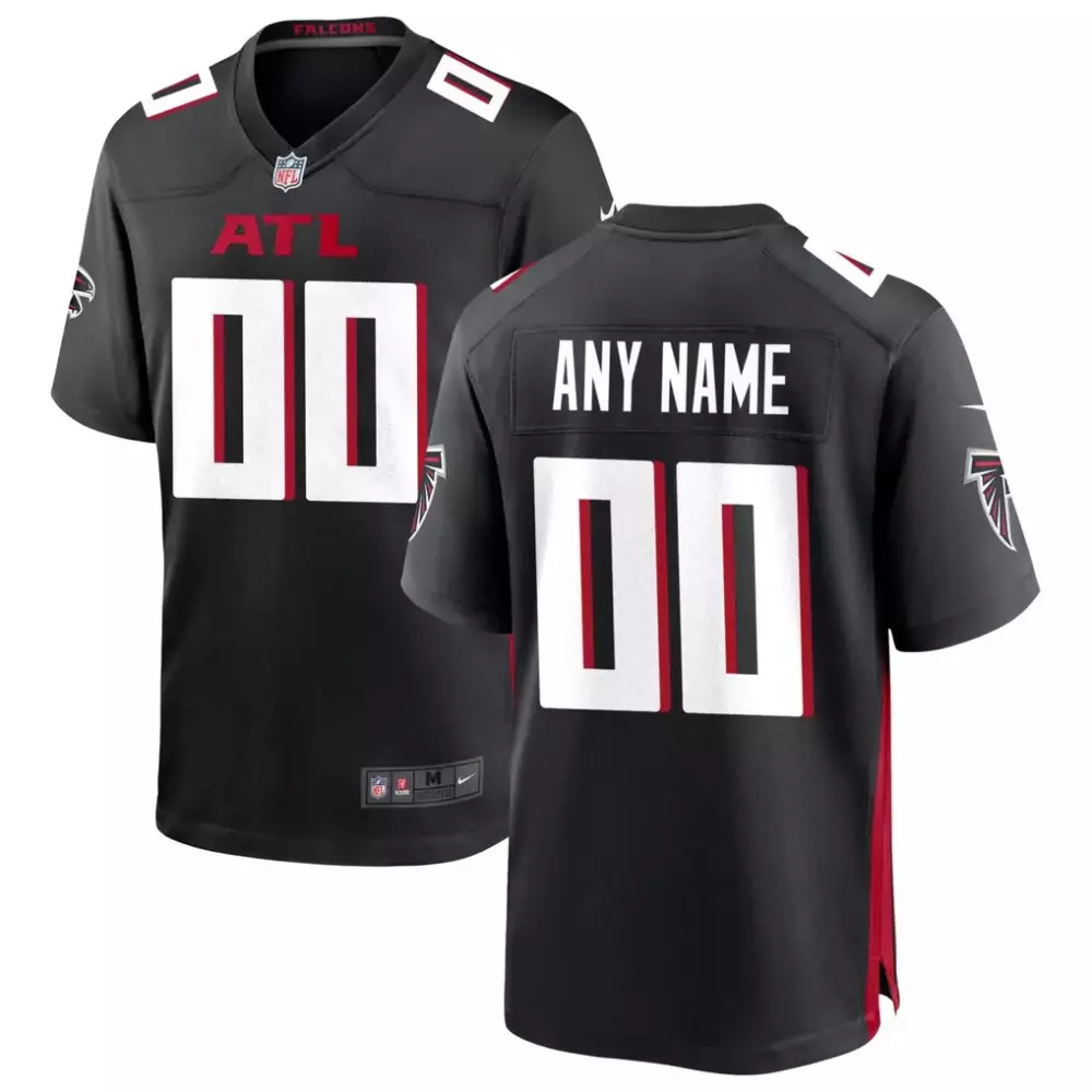 Falcons Jersey Black NFL Red White Custom Game