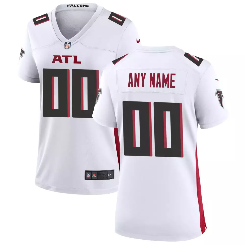 Falcons Jersey White Women Player Replica Black Red All Stitched Vapor