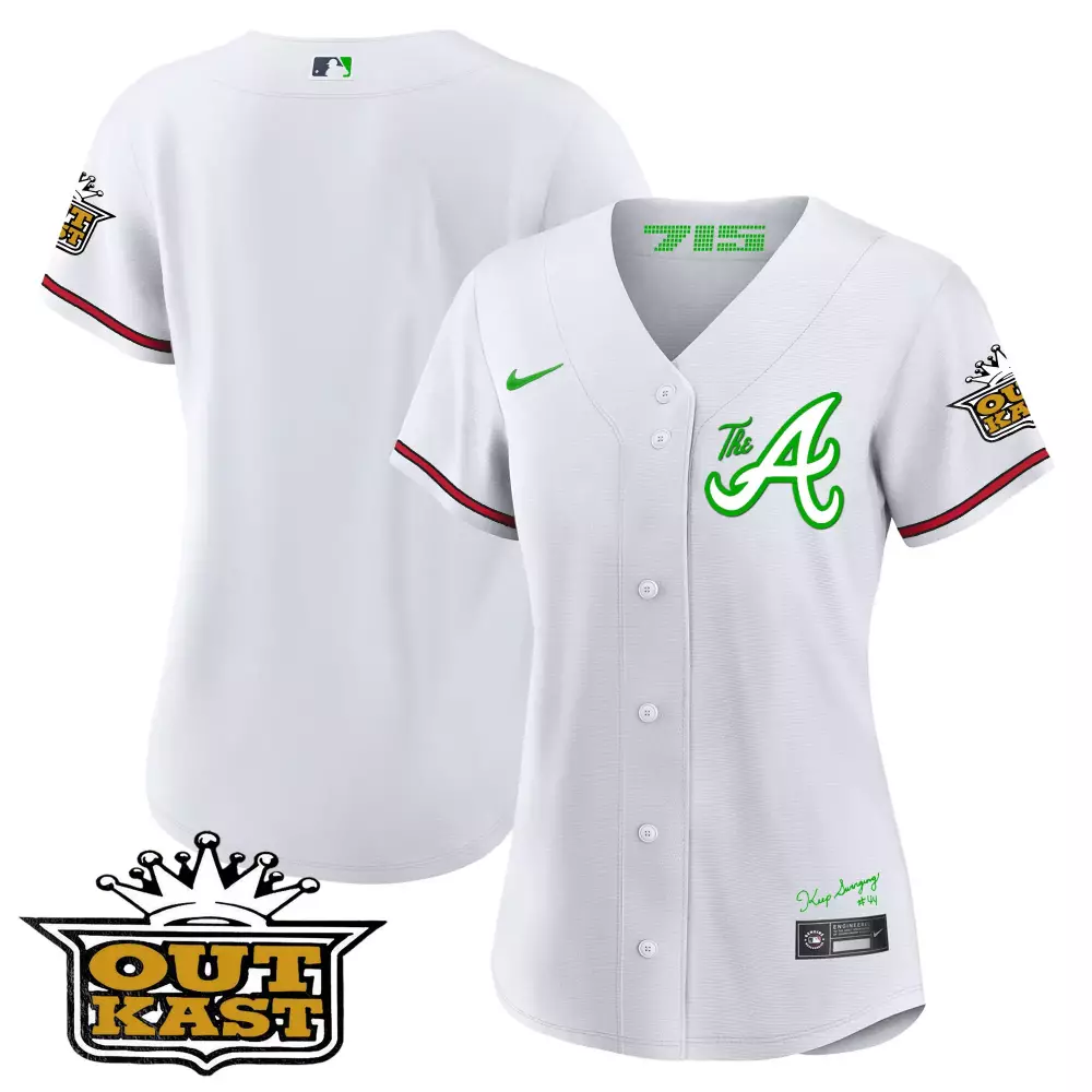 Max Kepler 44 Atlanta Braves Jersey White Outkast 715 2024 Women Alternate Green
