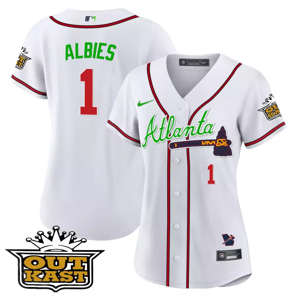 Ronald Albies 1 Atlanta Braves Jersey White City Connect 2023 World Series Champions