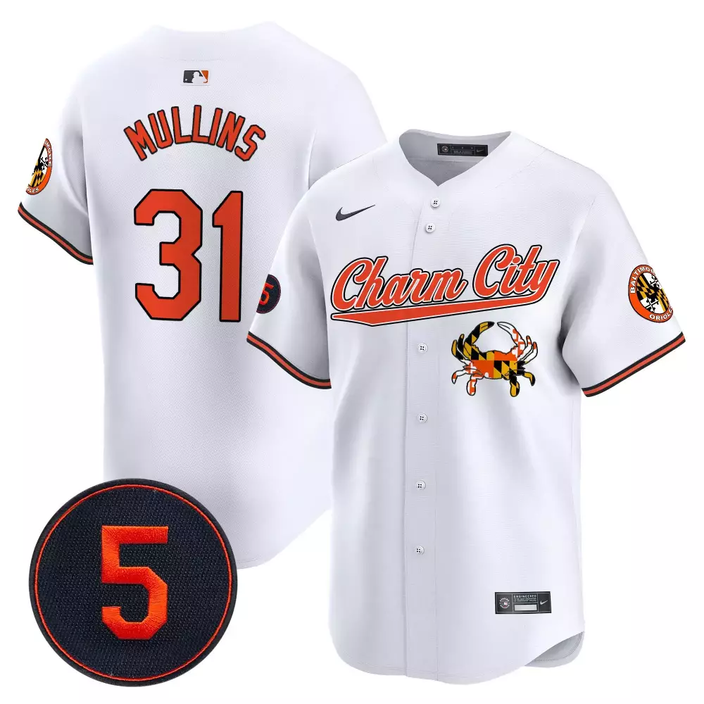 Cedric Mullins 31 Jersey White City Connect Baltimore Orioles Charm 2023 Men Orange
