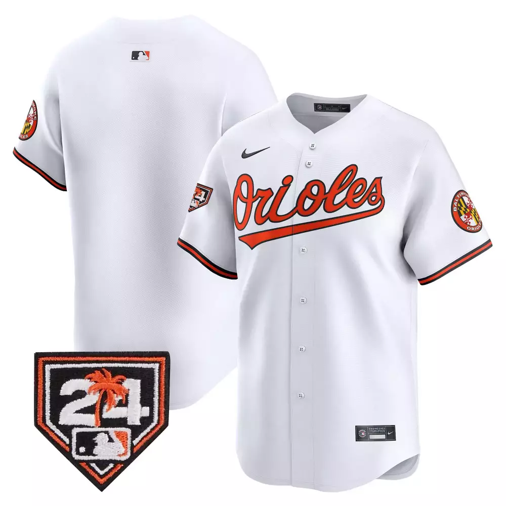 Custom Orioles 24 Jersey White City Connect Palm Tree Men Design Orange Black Vapor
