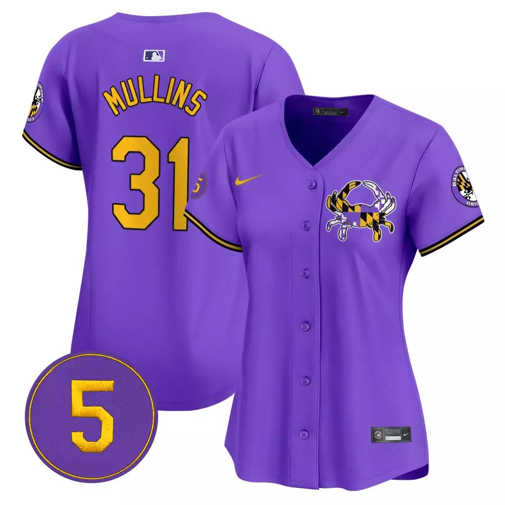 Cedric Mullins 31 Jersey Purple Baltimore Orioles Women Yellow Black Vapor Premier