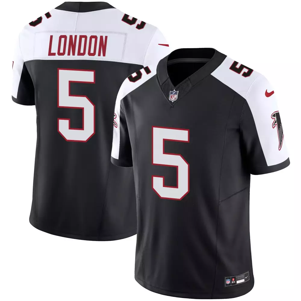 Drake London 5 Atlanta Falcons Jersey Black Men Replica White Red Stitched