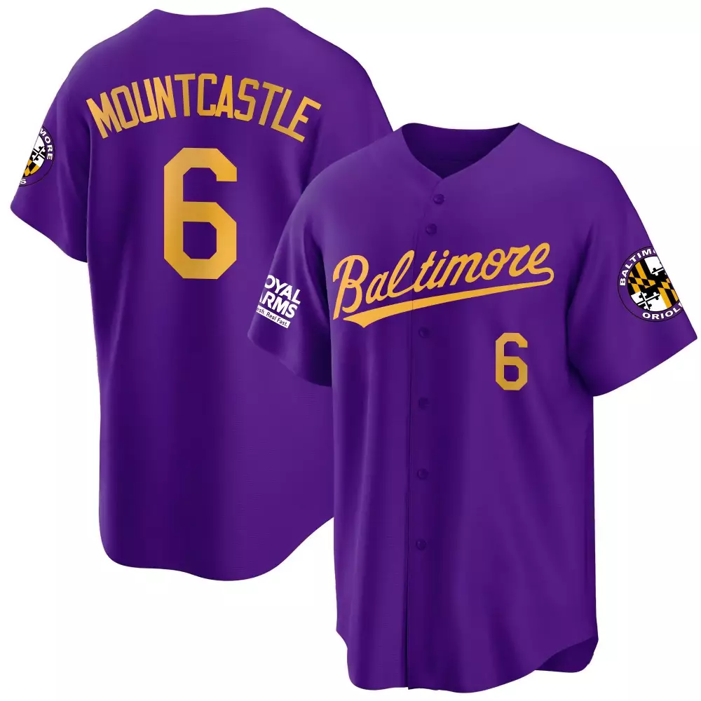 Ryan Mountcastle 6 Orioles Jersey Purple Baltimore Men Gold Cool All Stitched