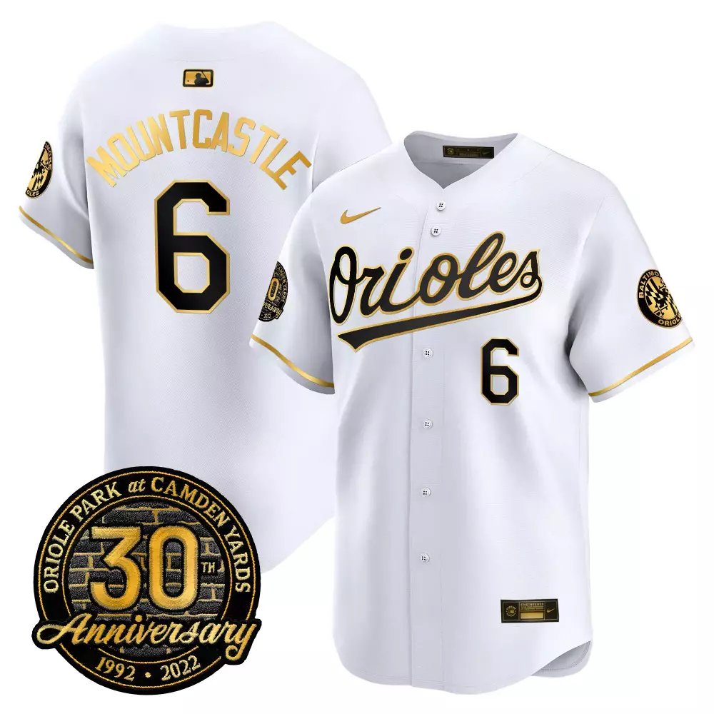 Ryan Mountcastle 6 Jersey White 30th Anniversary Camden Yards Baltimore Orioles 2022
