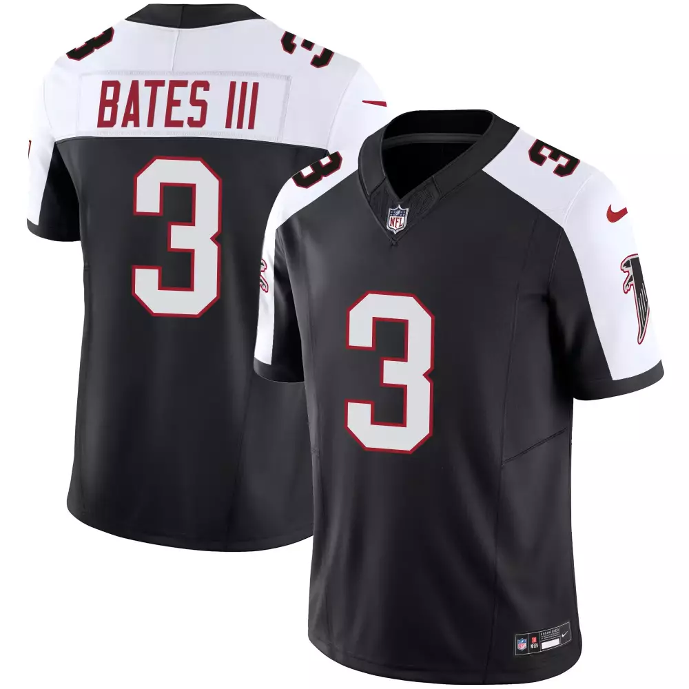 Jessie Bates Iii 3 Falcons Jersey Black Men White Red Alternate Vapor Limited All