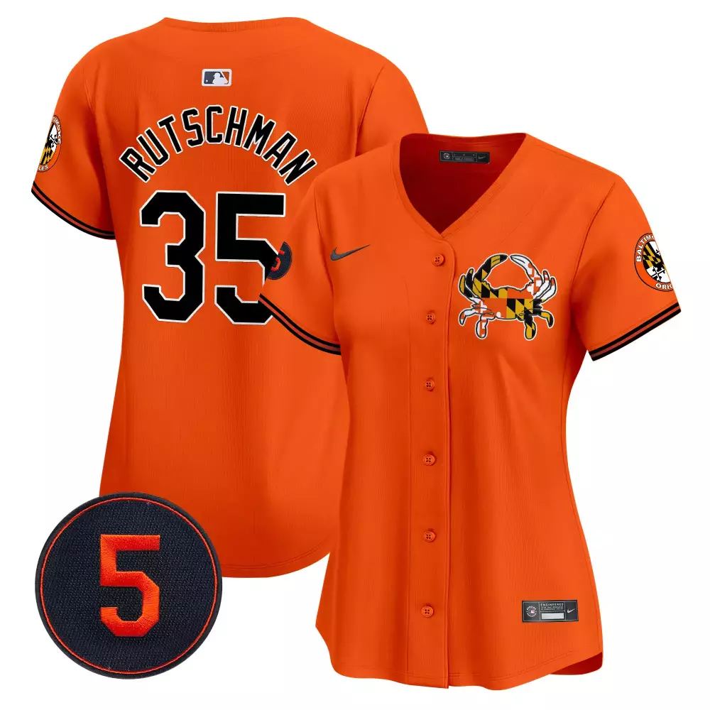 Adley Rutschman 35 Jersey Orange City Connect Baltimore Orioles Men Black Vapor Premier