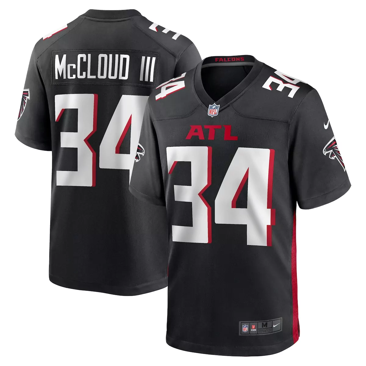 Walker Iii 34 Falcons Jersey Black Men Player White Red Game