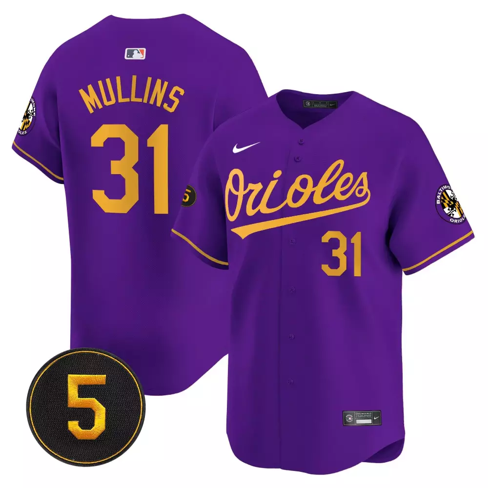 Cedric Mullins 31 Orioles Jersey Purple City Connect Baltimore Men Yellow Vapor Premier