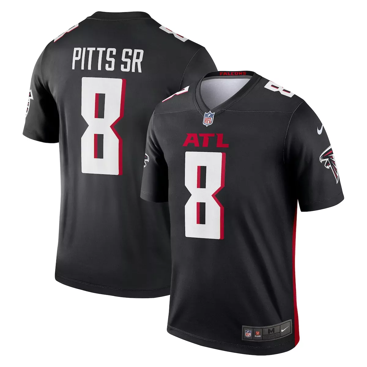 Kyle Pitts 8 Atlanta Falcons Jersey Black Men NFL Red White