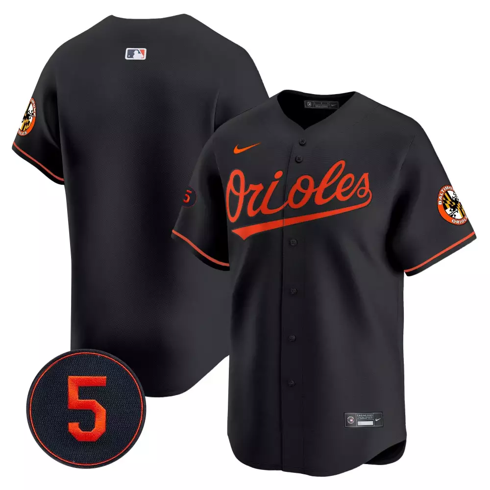 Adley Rutschman 35 Orioles Jersey Black City Connect Men Custom Design Orange Vapor