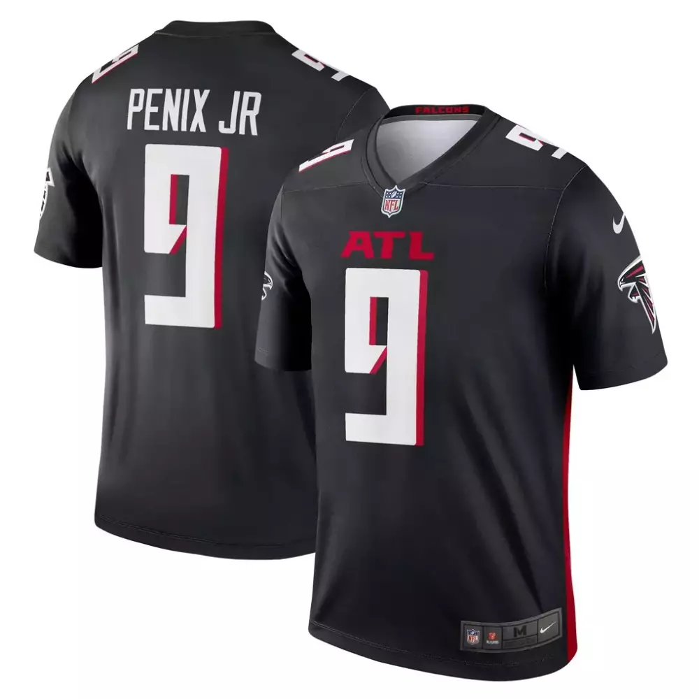 Michael Penix 9 Falcons Jersey Black Men Game White Red
