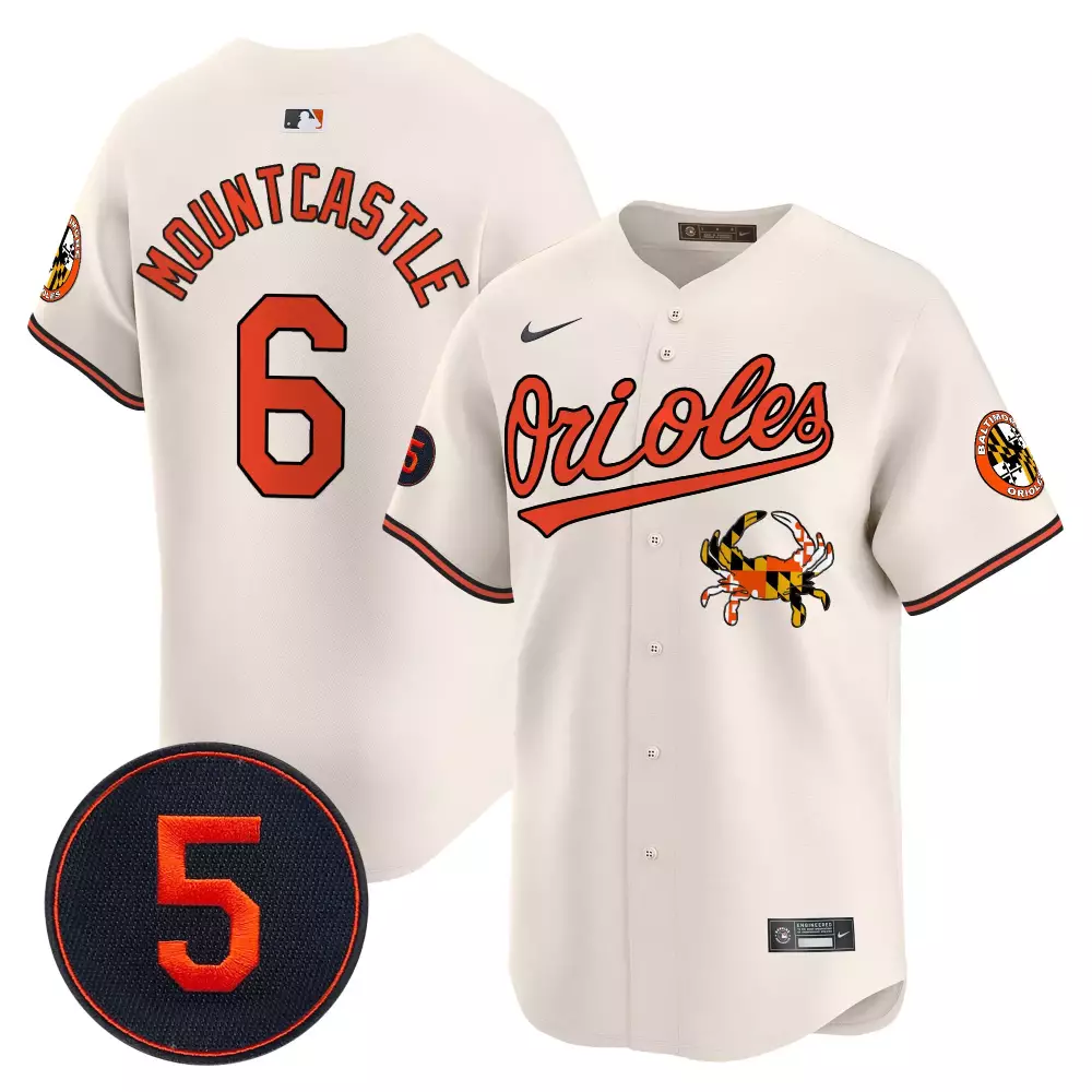 Ryan Mountcastle 6 Orioles Jersey Cream City Connect Crab Number Men Custom Design